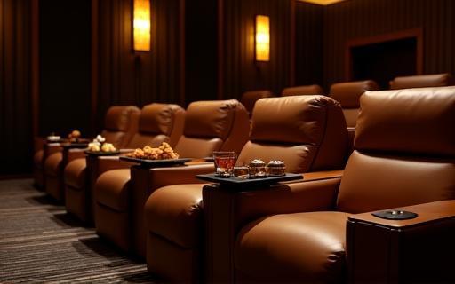 VIP lounge with recliner seats at Gulf Vision Cinemas